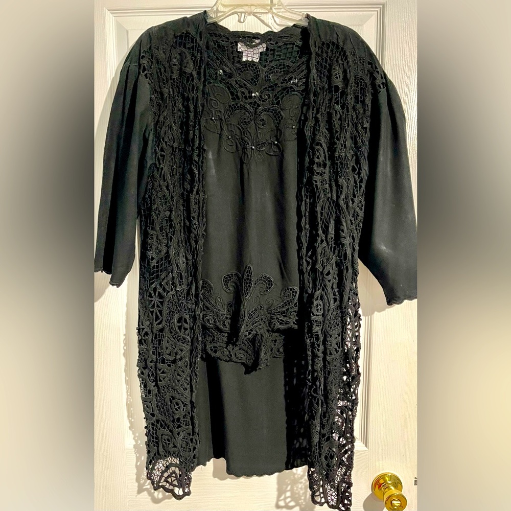 Bali Emerald Women’s Matching shirt & Cardigan Set, One Size